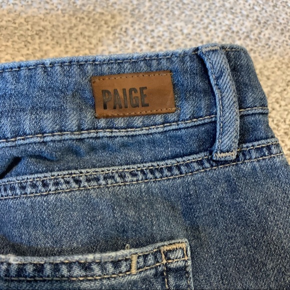 Paige Jimmy Jimmy Shorts Dark Wash Ripped - Picture 8 of 11